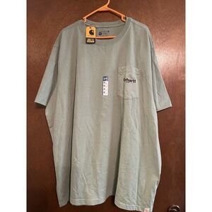 Carhartt Heavyweight C Lines Pocket T-Shirt Adult 3XL Relaxed Fit Jade Green NWT
